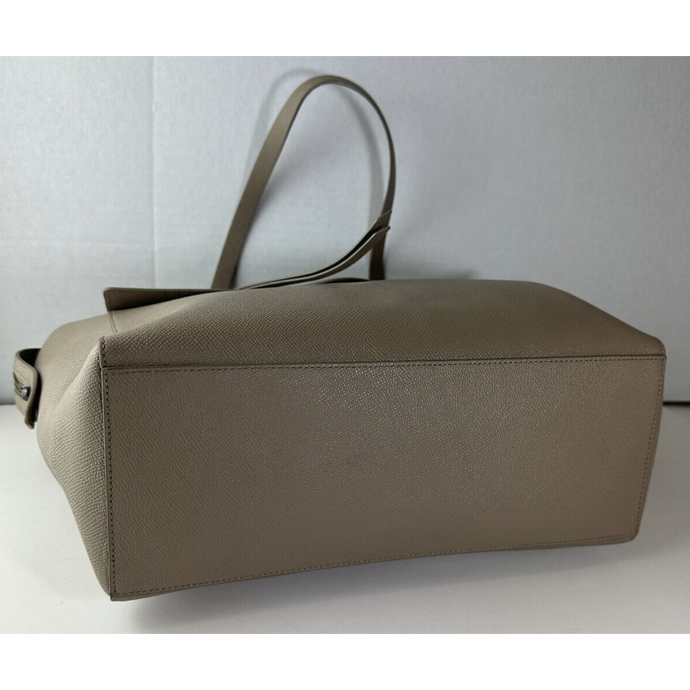Rebecca Minkoff Gabby Leather Satchel Tote Large Shoulder Bag Beige Clean Lined - Picture 11 of 16